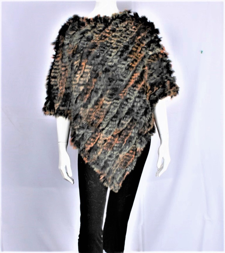 Alice & Lily fur poncho green mix STYLE: SC/4254 GREEN MIX image 0